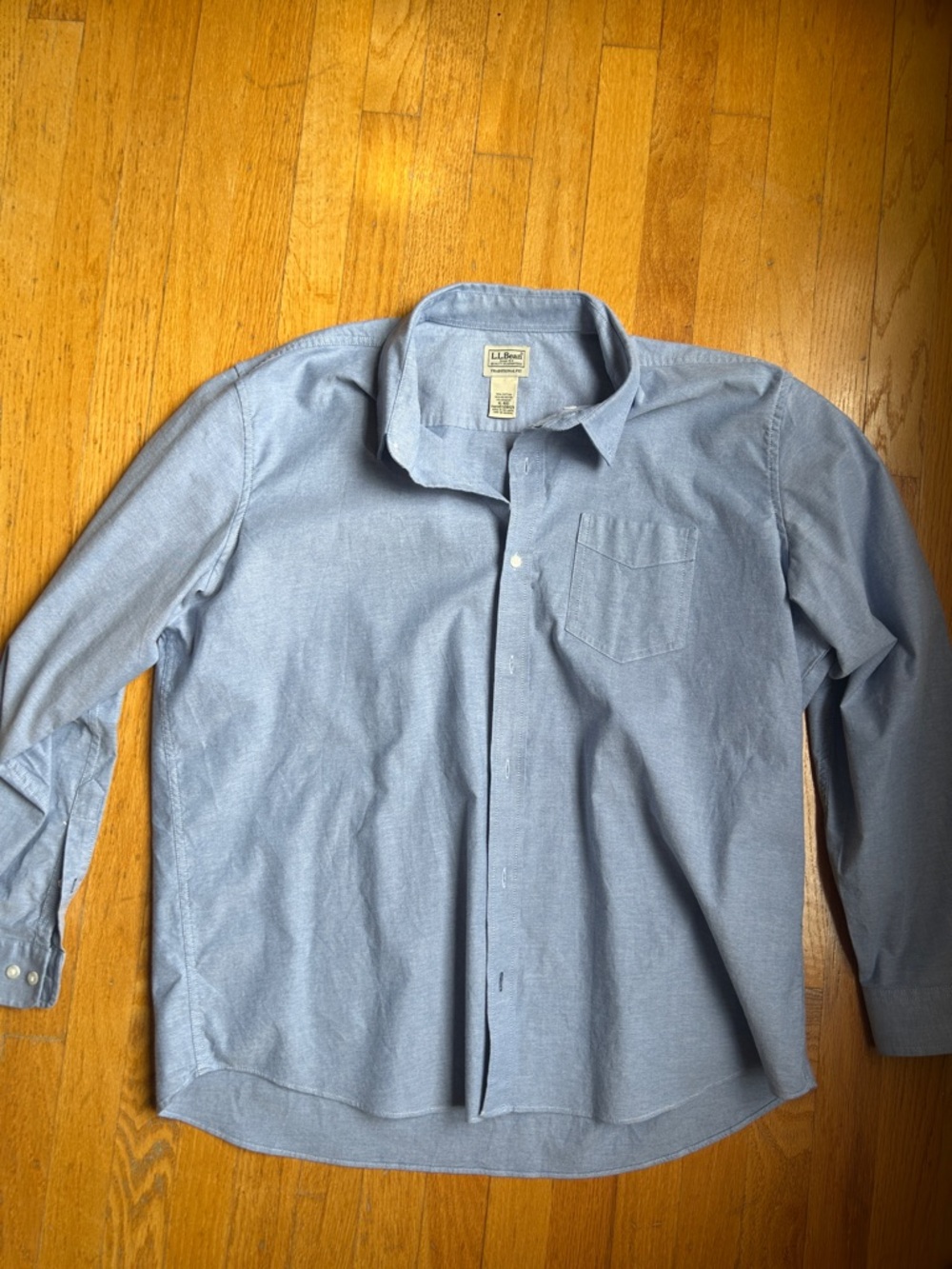 L.L. Bean Men’s Light Blue Oxford Button-Down Shirt
